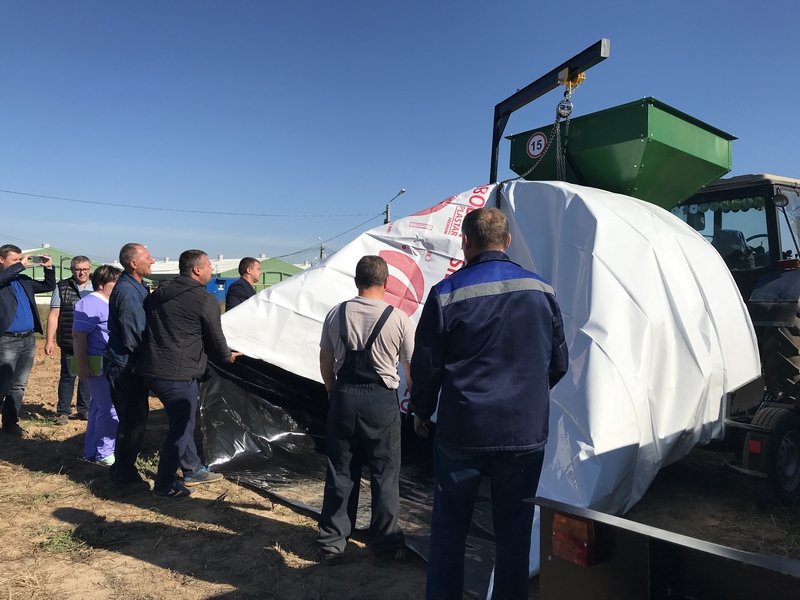 Группа «ПРОДО» внедрила на своей калужской птицефабрике инновационную технологию хранения зерна в открытом поле