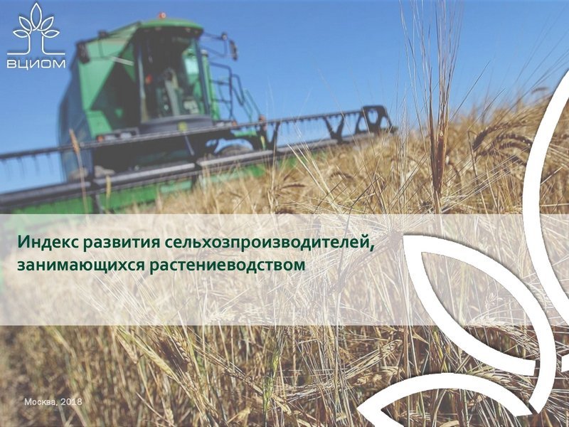 Индекс развития сельхозтоваропроизводителей России 2018: оценки, тенденции и прогнозы