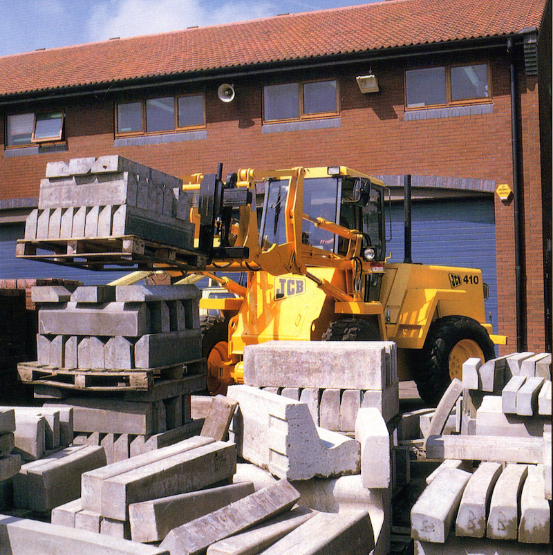 1981 - the 410 wheeled loader is launched to develop a market for smaller customers such as builders merchants