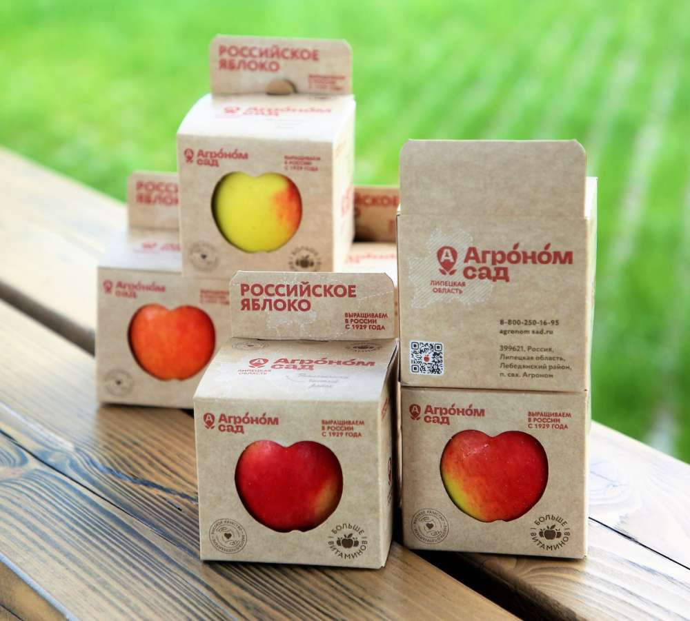 Яблоки «Агроном-сад» теперь можно приобрести в индивидуальной упаковке на одно яблоко